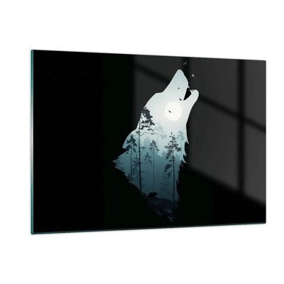 Obraz na szkle - Głos leśnej nocy - 120x80 cm