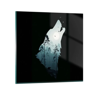 Obraz na szkle - Głos leśnej nocy - 30x30 cm