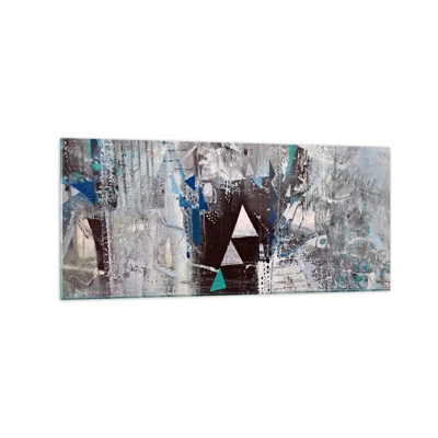 Obraz na szkle - Nadrzędny porządek trójkątów - 120x50 cm