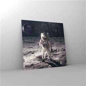 Obraz na szkle - Pozdrowienia z Księżyca - 50x50 cm
