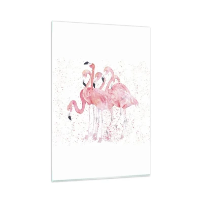 Obraz na szkle - Różowy ansambl - 80x120 cm