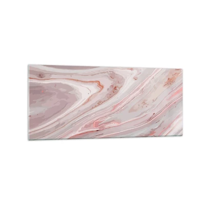 Obraz na szkle - Różowy w płynie - 120x50 cm
