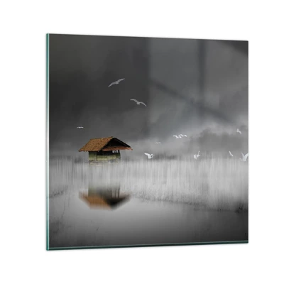 Obraz na szkle - Schronienie przed deszczem - 60x60 cm