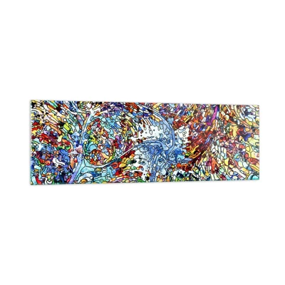 Obraz na szkle - Witraż kroplisty - 160x50 cm