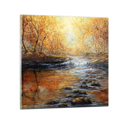 Obraz na szkle - Złoty potok - 70x70 cm