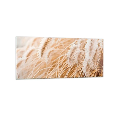 Obraz na szkle - Złoty szelest traw - 120x50 cm