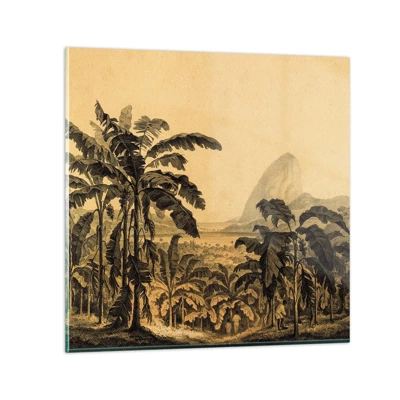 Obraz na szkle - w kolonialnym klimacie - 30x30 cm