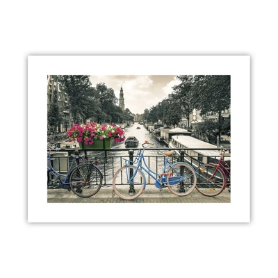 Plakat - Kolory amsterdamskiej ulicy - 40x30 cm