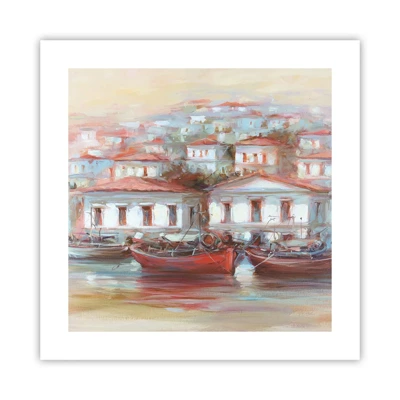 Plakat - Szczęśliwe miasteczko - 40x40 cm