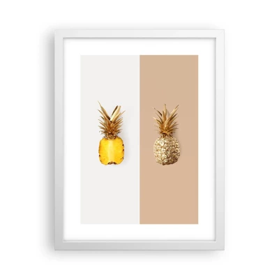 Plakat w białej ramie - Ananas dla nas - 30x40 cm