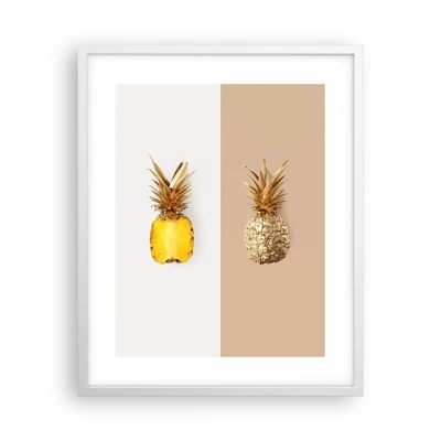 Plakat w białej ramie - Ananas dla nas - 40x50 cm