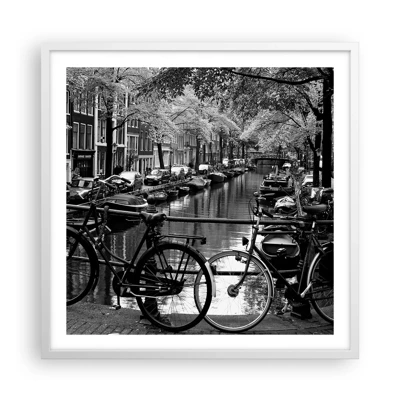 Plakat w białej ramie - Bardzo holenderski widok - 60x60 cm