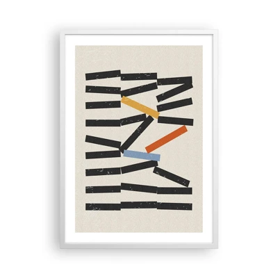 Plakat w białej ramie - Domino – kompozycja - 50x70 cm