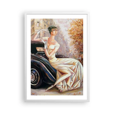 Plakat w białej ramie - Elegancja w stylu retro - 50x70 cm