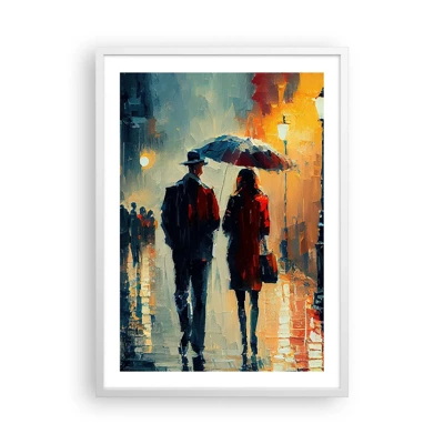 Plakat w białej ramie - Miejska love story - 50x70 cm