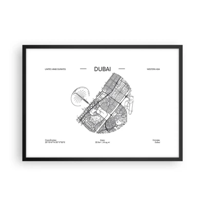 Plakat w czarnej ramie - Anatomia Dubaju - 70x50 cm