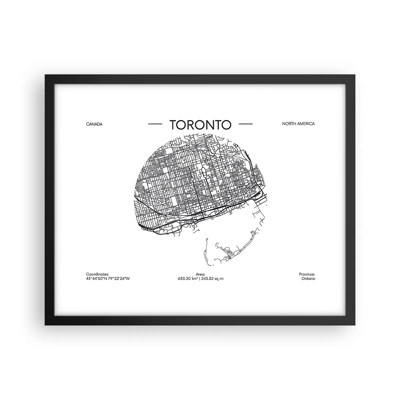 Plakat w czarnej ramie - Anatomia Toronto - 50x40 cm