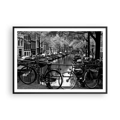 Plakat w czarnej ramie - Bardzo holenderski widok - 100x70 cm