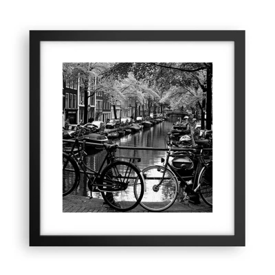 Plakat w czarnej ramie - Bardzo holenderski widok - 30x30 cm