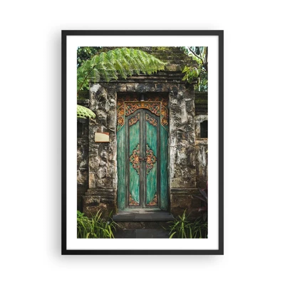 Plakat w czarnej ramie - Drzwi do egzotycznego świata - 50x70 cm