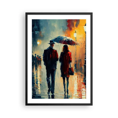 Plakat w czarnej ramie - Miejska love story - 50x70 cm