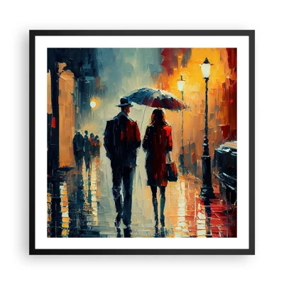 Plakat w czarnej ramie - Miejska love story - 60x60 cm