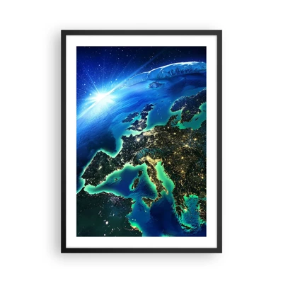 Plakat w czarnej ramie - Roziskrzona Europa - 50x70 cm