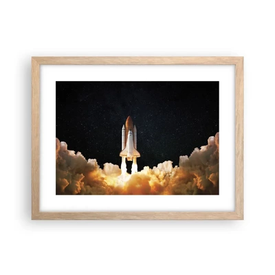 Plakat w ramie jasny dąb - Ad astra! - 40x30 cm