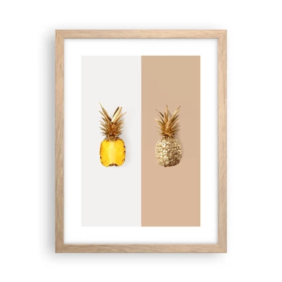 Plakat w ramie jasny dąb - Ananas dla nas - 30x40 cm