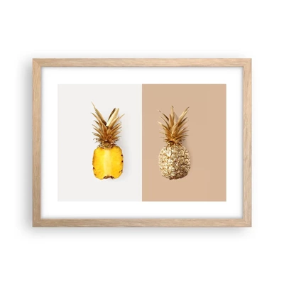 Plakat w ramie jasny dąb - Ananas dla nas - 40x30 cm