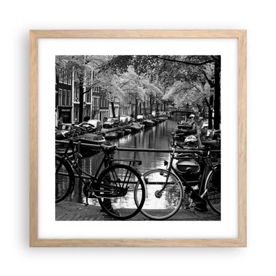 Plakat w ramie jasny dąb - Bardzo holenderski widok - 40x40 cm