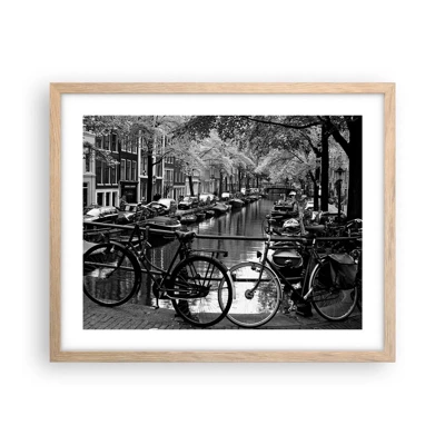 Plakat w ramie jasny dąb - Bardzo holenderski widok - 50x40 cm