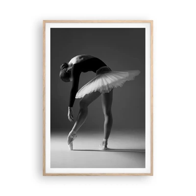 Plakat w ramie jasny dąb - Bella balerina - 70x100 cm