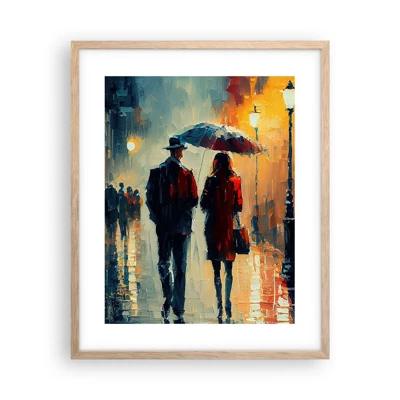 Plakat w ramie jasny dąb - Miejska love story - 40x50 cm