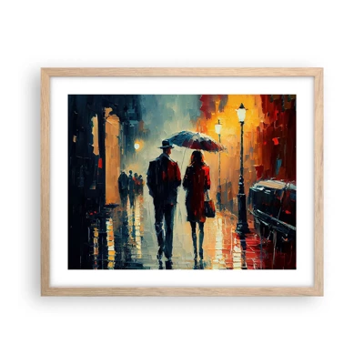 Plakat w ramie jasny dąb - Miejska love story - 50x40 cm