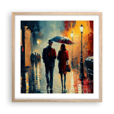 Plakat w ramie jasny dąb - Miejska love story - 50x50 cm