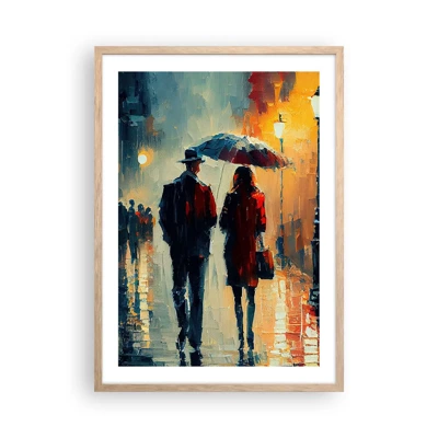 Plakat w ramie jasny dąb - Miejska love story - 50x70 cm