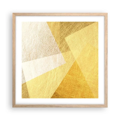 Plakat w ramie jasny dąb - Pogoda geometrii - 50x50 cm