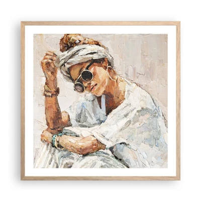 Plakat w ramie jasny dąb - Portret w pełnym słońcu - 60x60 cm