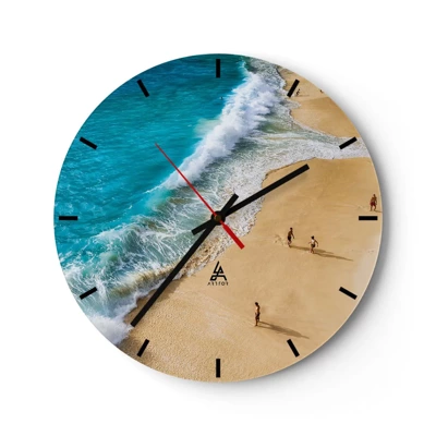 Zegar ścienny - A potem słońce, plaża… - 30x30 cm