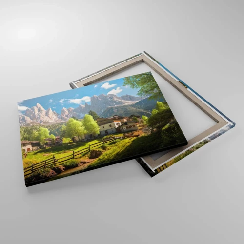 Obraz na płótnie - Alpejska sielanka - 70x50 cm