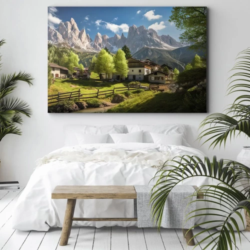 Obraz na płótnie - Alpejska sielanka - 70x50 cm