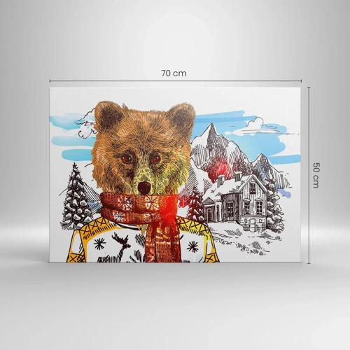 Obraz na płótnie - Chatka niedźwiadka - 70x50 cm