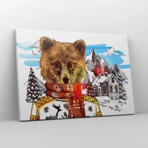 Obraz na płótnie - Chatka niedźwiadka - 70x50 cm