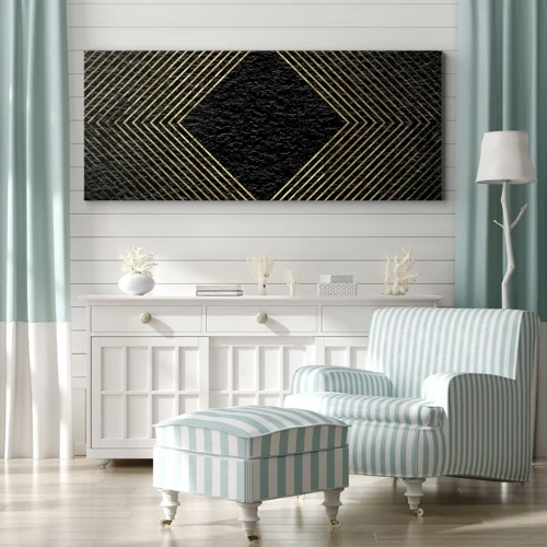 Obraz na płótnie - Geometria w stylu glamour - 100x40 cm