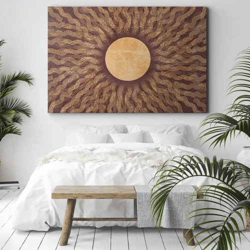 Obraz na płótnie - Ikona słońca - 70x50 cm