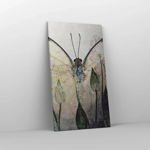 Obraz na płótnie - "Kędy się motyl kołysa na trawie" - 45x80 cm