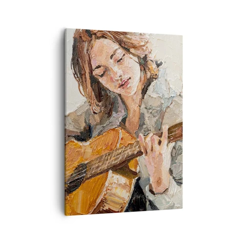 Obraz na płótnie - Koncert na gitarę i dziewczęce serce - 50x70 cm