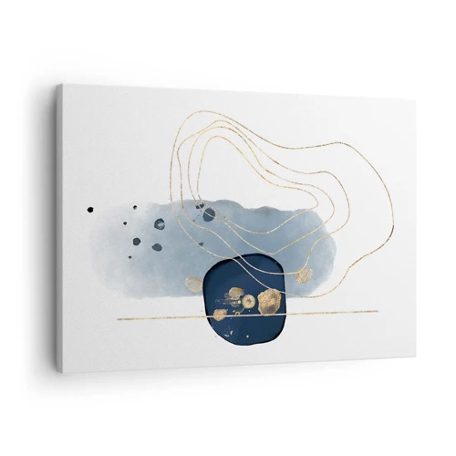 Obraz na płótnie - Niebiesko-złota fantazja - 70x50 cm