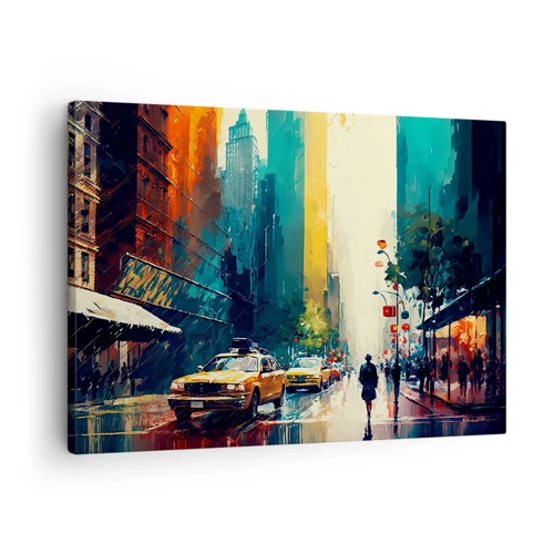 Obraz na płótnie - Nowy Jork – tu nawet deszcz jest kolorowy - 70x50 cm